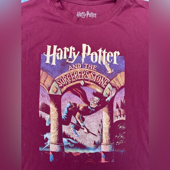 Juniors' Large Harry Potter The Sorcerer's Stone Book Cover Tee Rare Vintage HTF - Picture 3 of 4